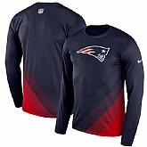 New England Patriots Nike Navy Sideline Legend Prism Performance Long Sleeve T-Shirt,baseball caps,new era cap wholesale,wholesale hats